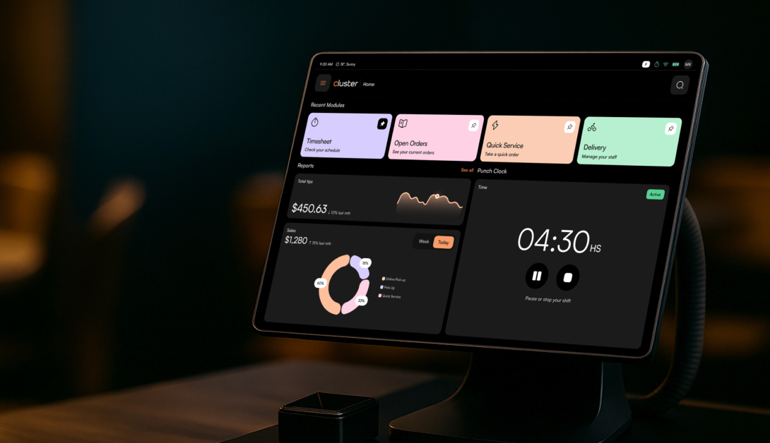 ClusterPOS point-of-sale product screenshot